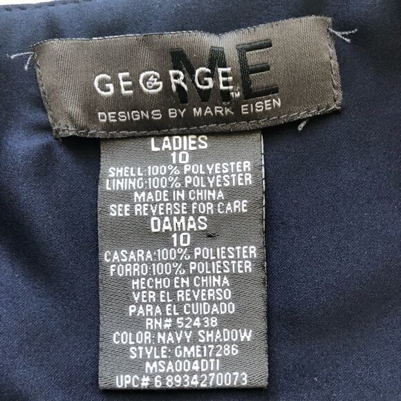 George ME navy blue polka dot dress size 10 - Picture 4 of 5